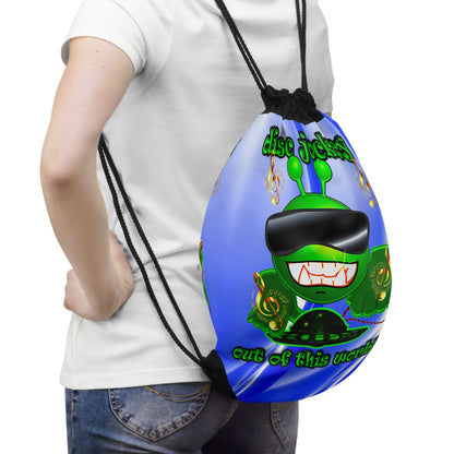 disc jockey - Drawstring Bag (blue-white wave)