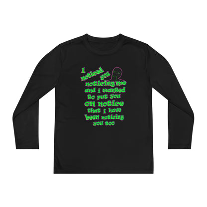noticed you noticing - Youth Long Sleeve Competitor Tee