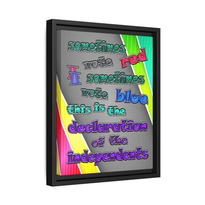 declaration of the independents - framed canvas art (rainbow split)