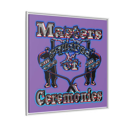 em cee squared - framed canvas art (light purple)