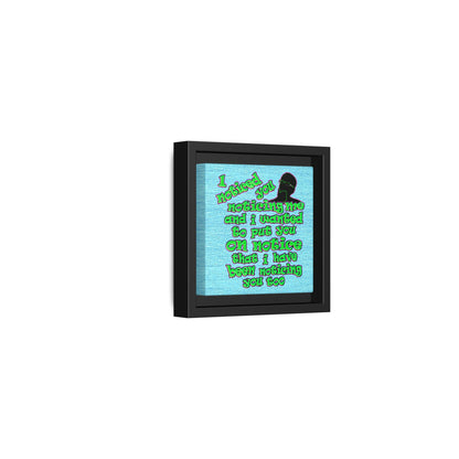 noticed you noticing - framed canvas art (faded blue)
