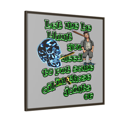 og - framed canvas art (light grey)