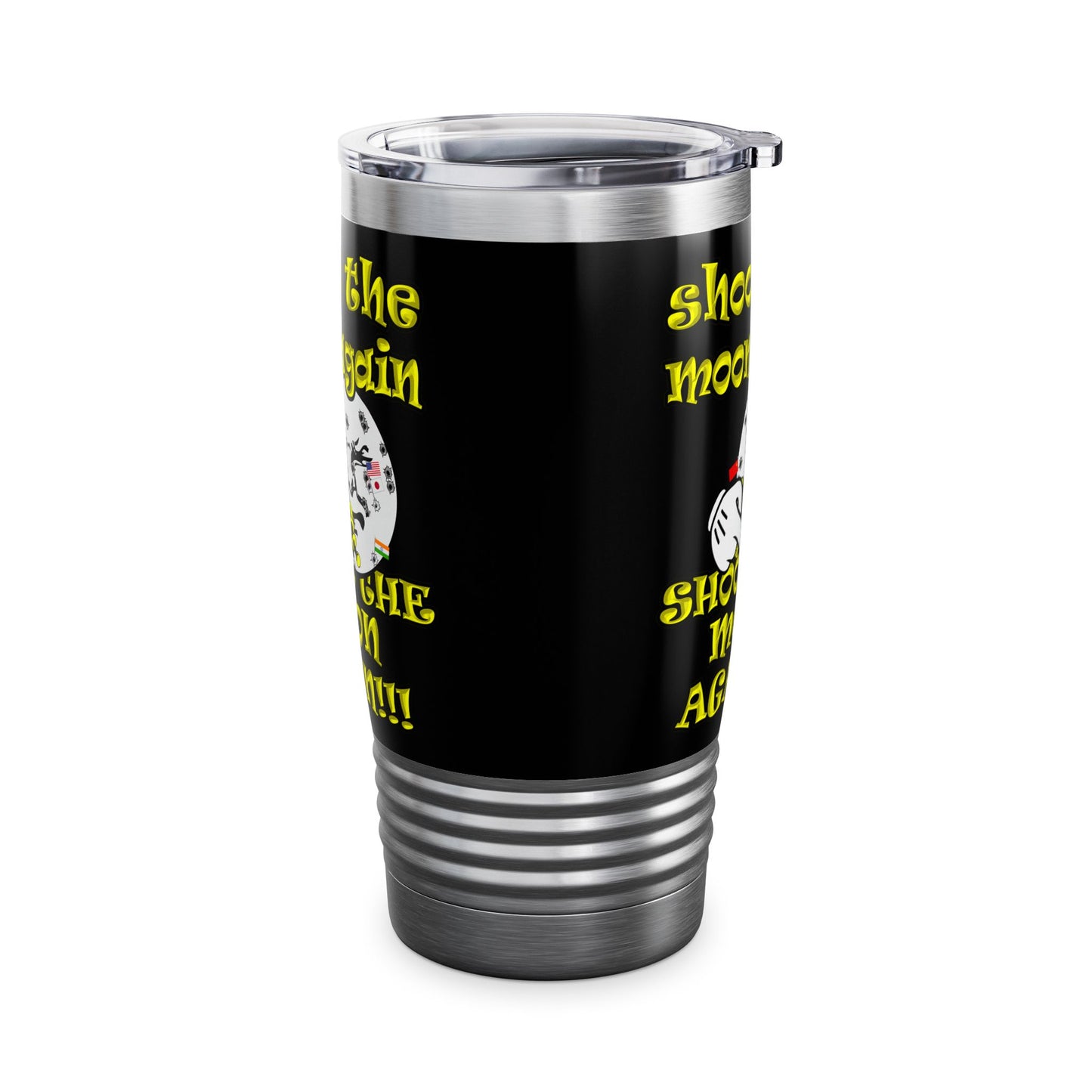 shoot the moon again - Ringneck Tumbler, 20oz (black)