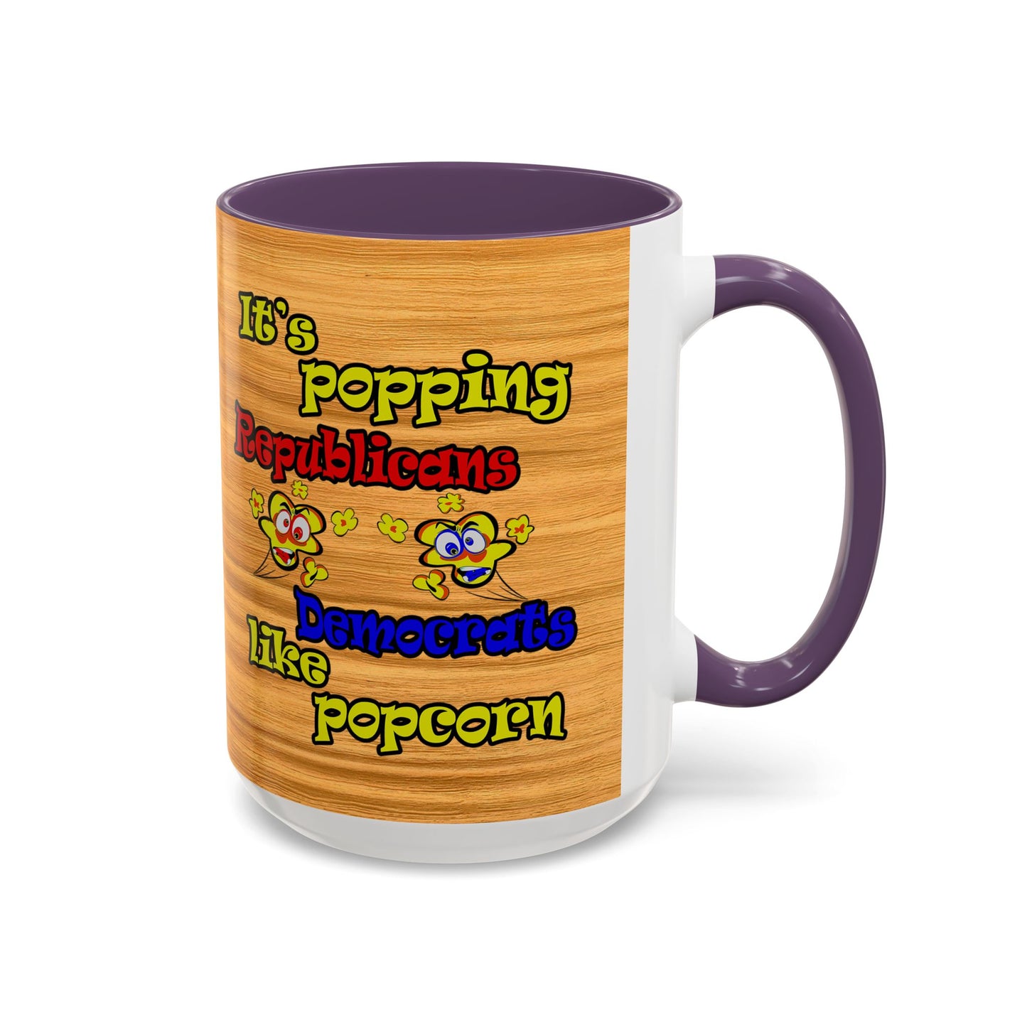popping like popcorn - Accent Mug (butterscotch wood finish)