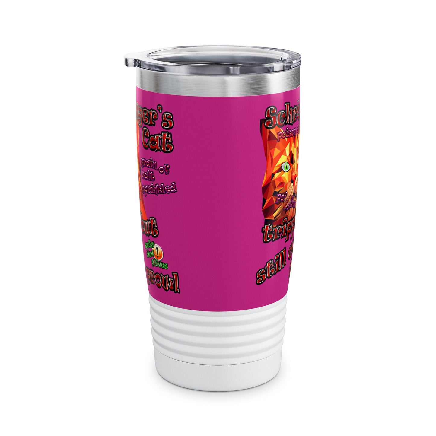 schrodinger's cat - Ringneck Tumbler, 20oz (pink)