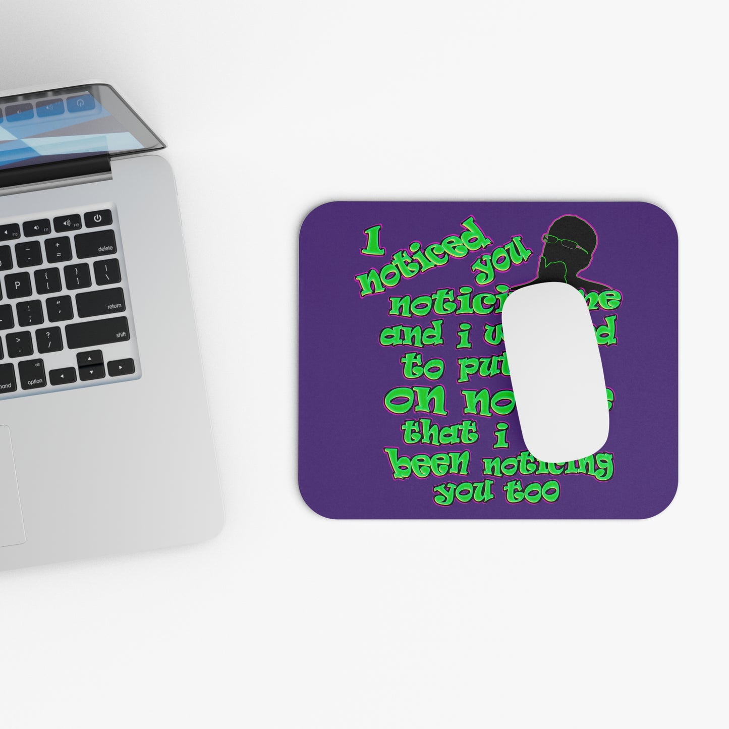 noticed you noticing - Mouse Pad (Rectangle) (purple)