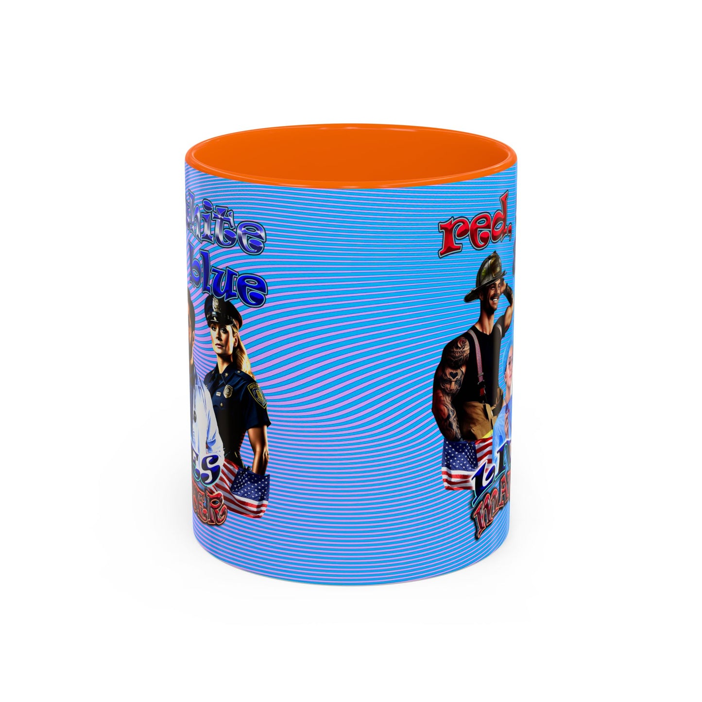 rw&b lives matter - Accent Mug (light blue-purple wave)