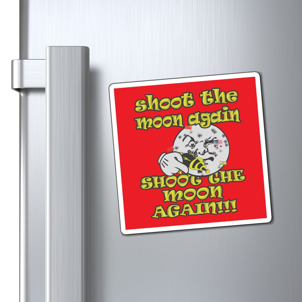 shoot the moon again - Magnets - (red)