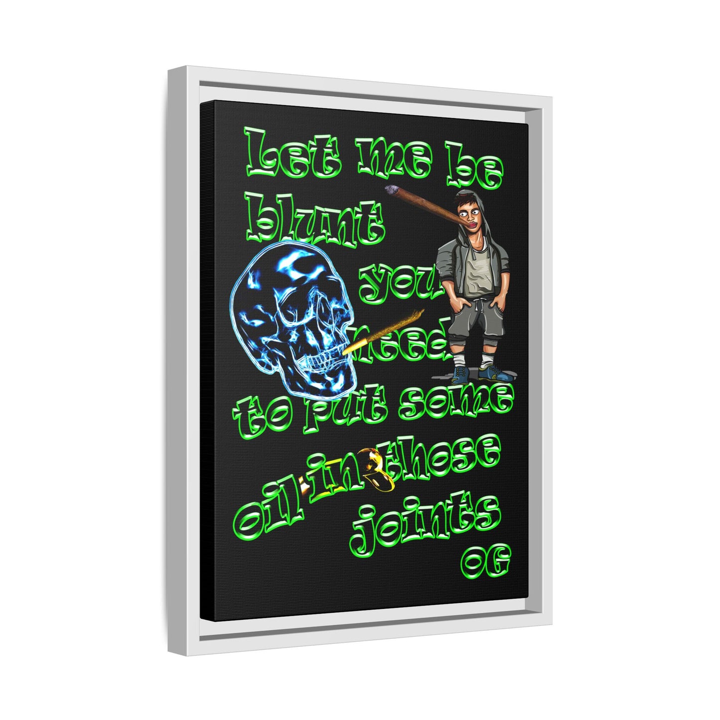 og - framed canvas art (black)