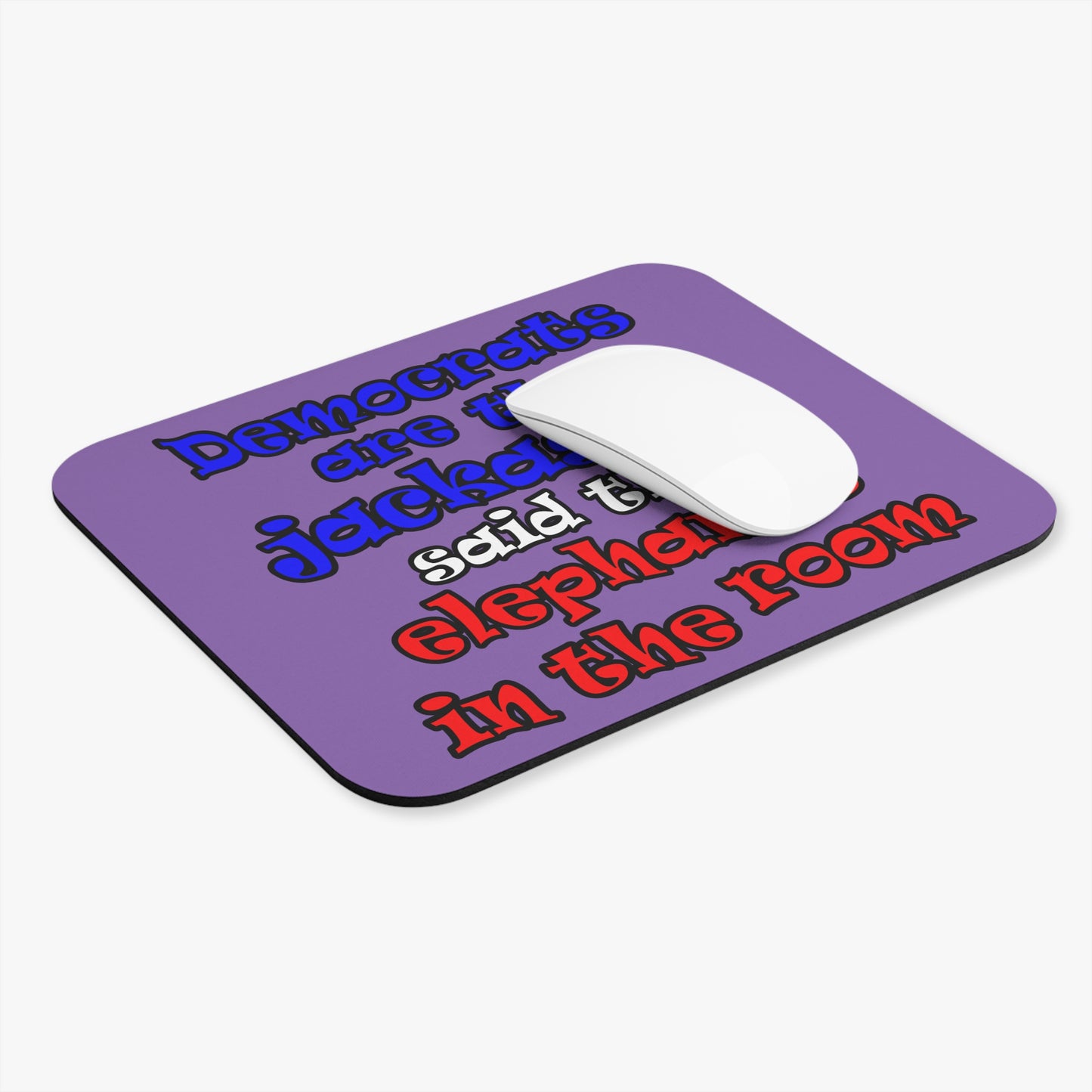 donkeys and elephants - Mouse Pad (Rectangle) (light purple)