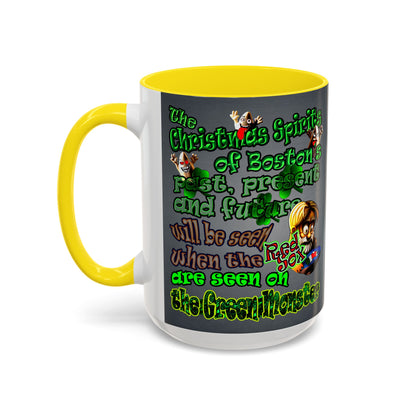 christmas spirits of boston - Accent Mug (grey-light grey)