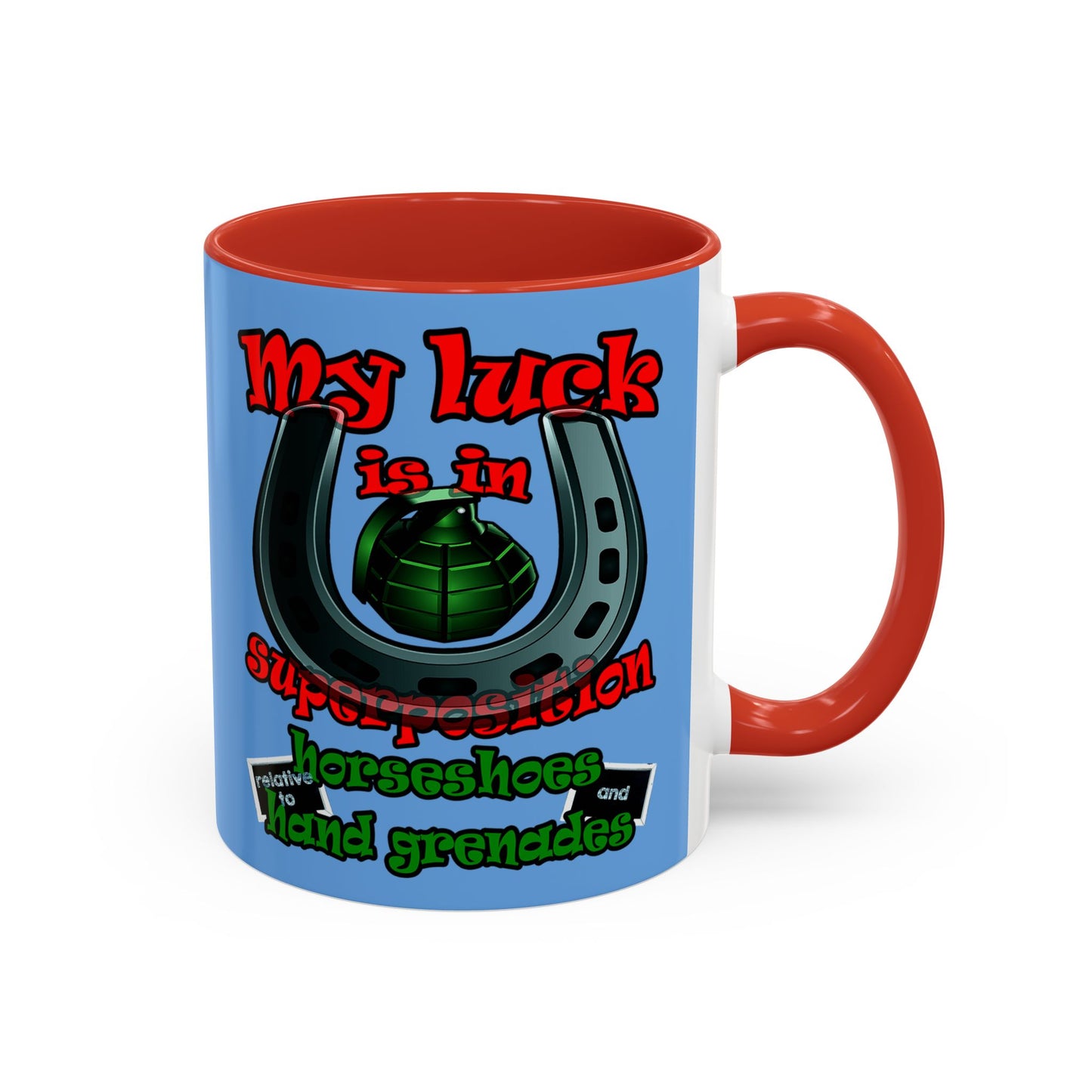 my luck - Accent Mug (light blue)