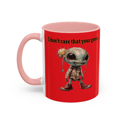 I don't care that your grey - Accent Mug (red)