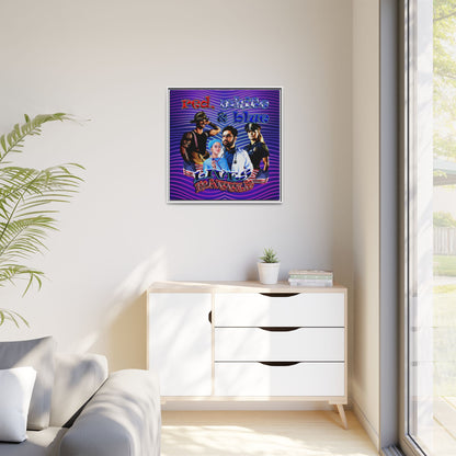 rw&b lives matter - framed canvas art (purple wave)