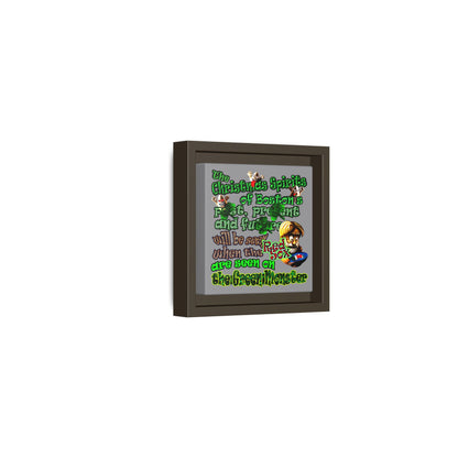 christmas spirits of boston - framed canvas art (grey)