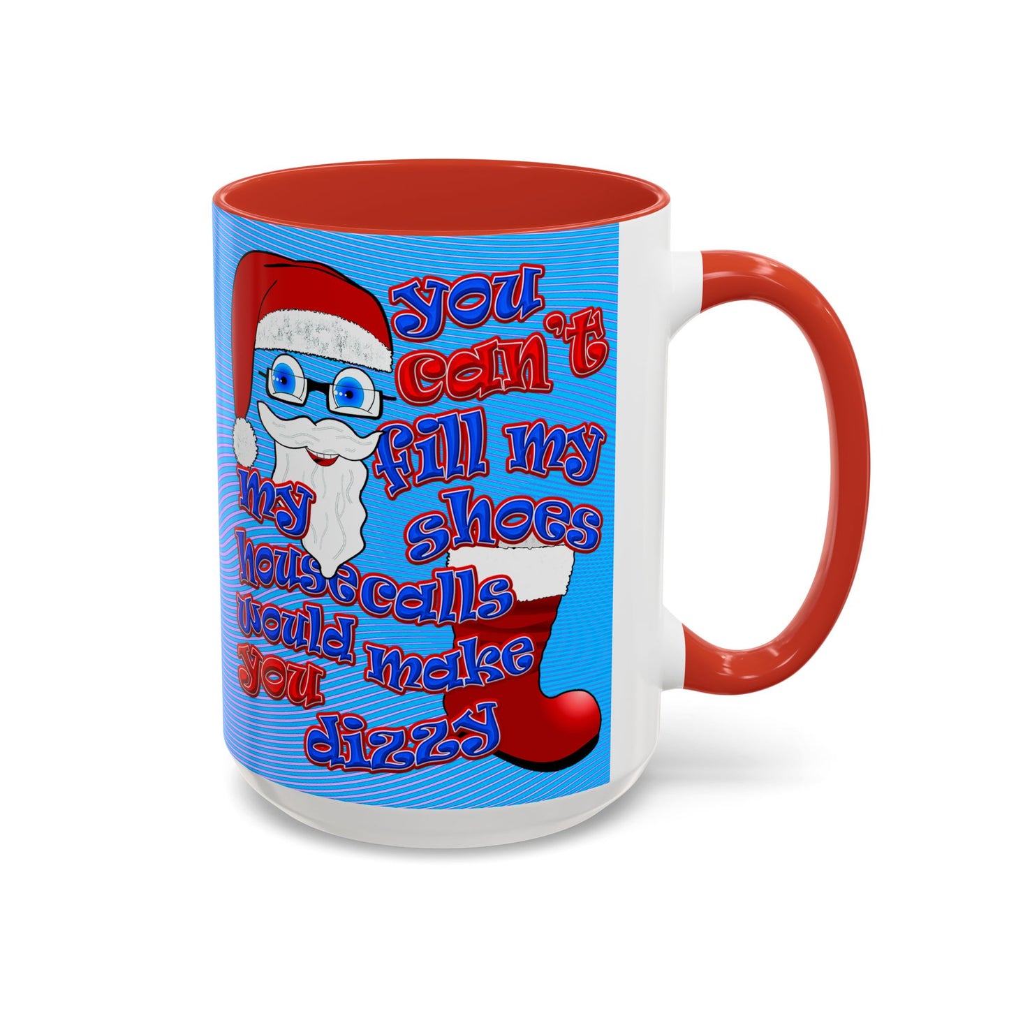 santa's shoes - Accent Mug (light blue-purple wave)