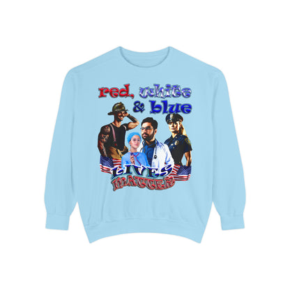 rw&b lives matter - Unisex Garment-Dyed Sweatshirt