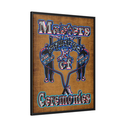 em cee squared - framed canvas art (brown papyrus)