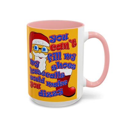 santa's shoes - Accent Mug (yellow)