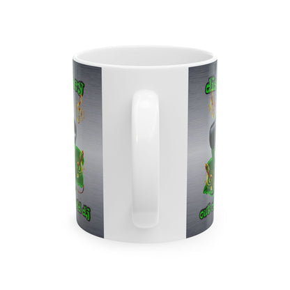disc jockey - White Mug (brushed nickel)