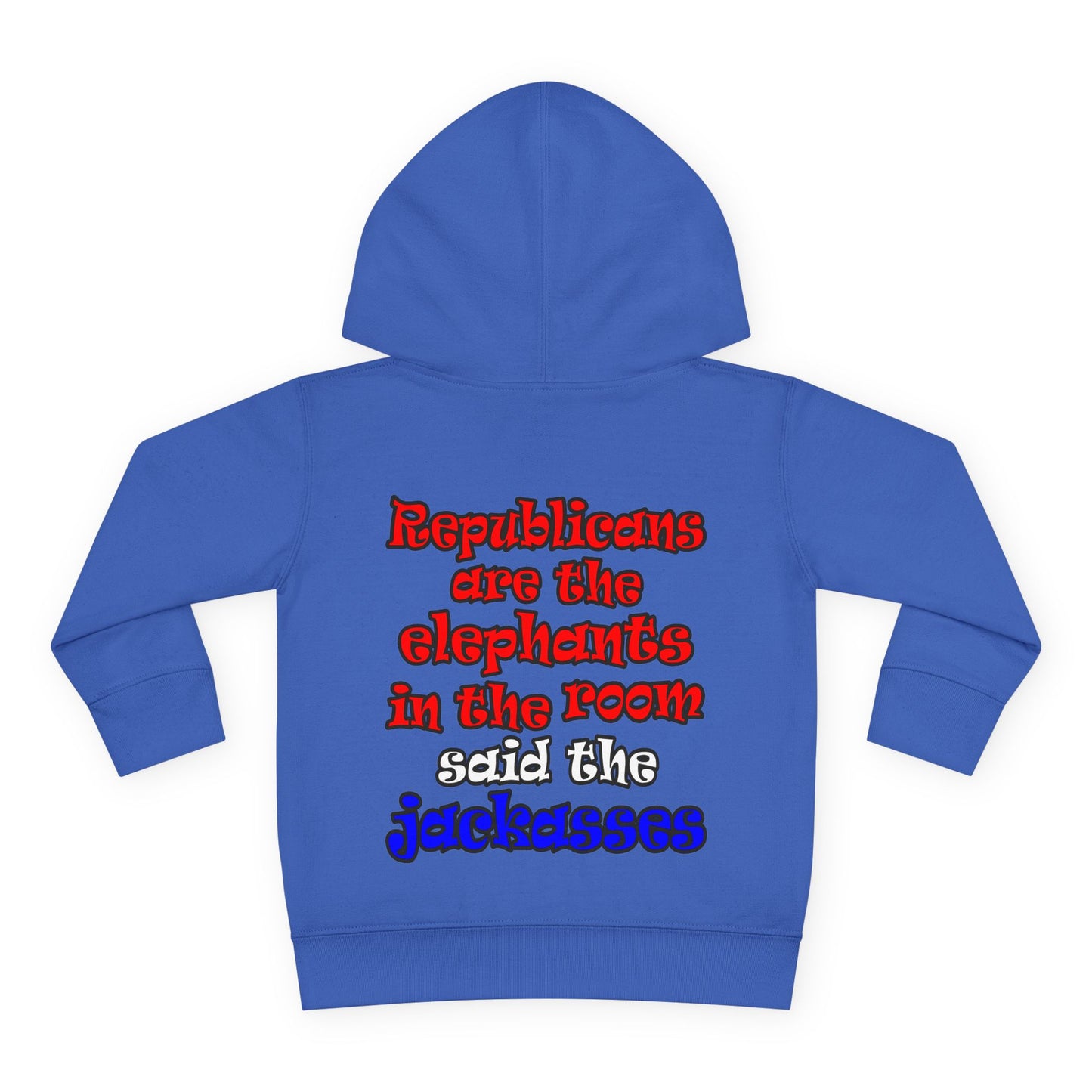 donkeys and elephants - Toddler Pullover Fleece Hoodie