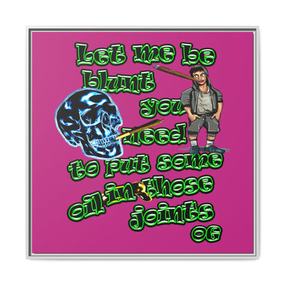 og - framed canvas art (pink)