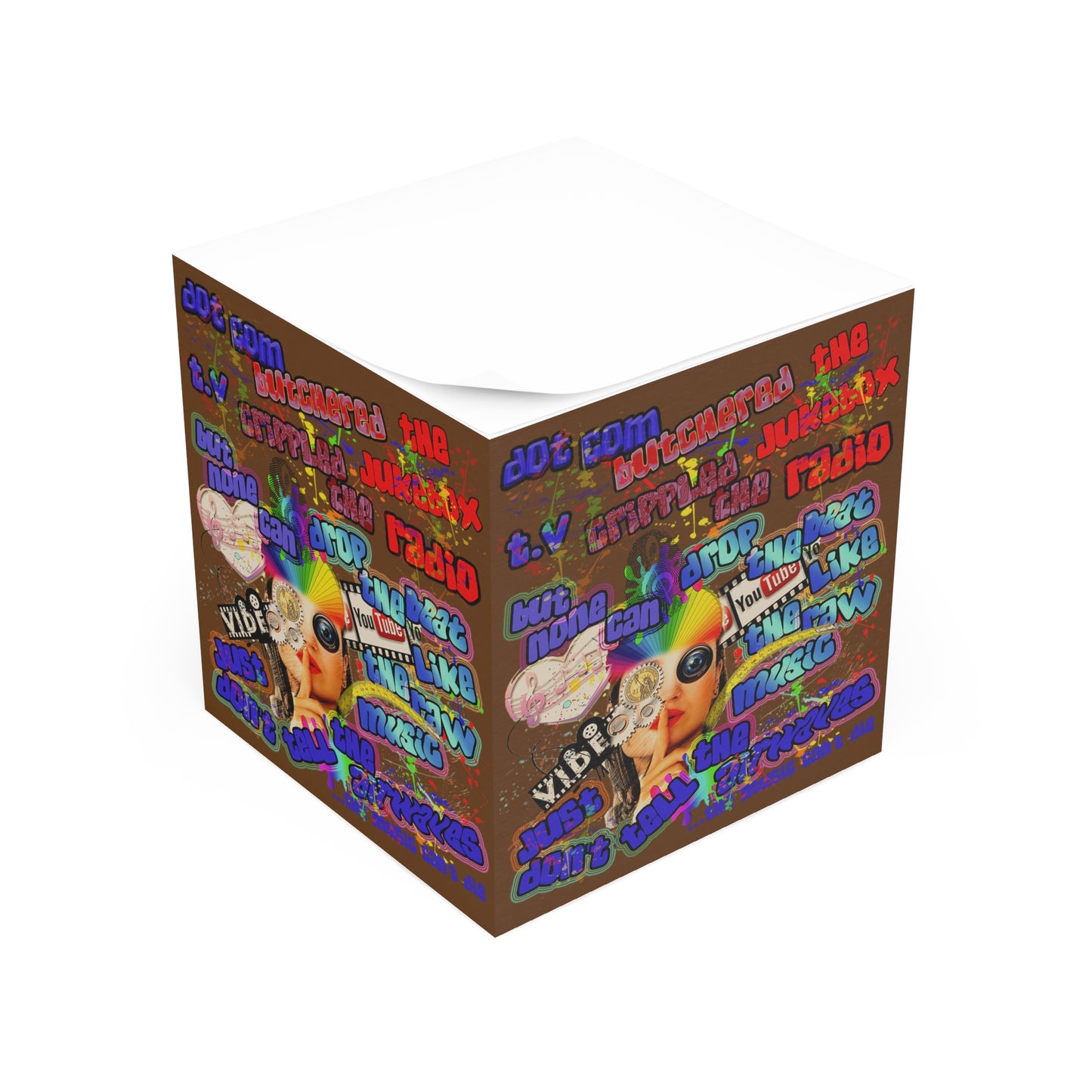 drop the beat - note cube (brown)