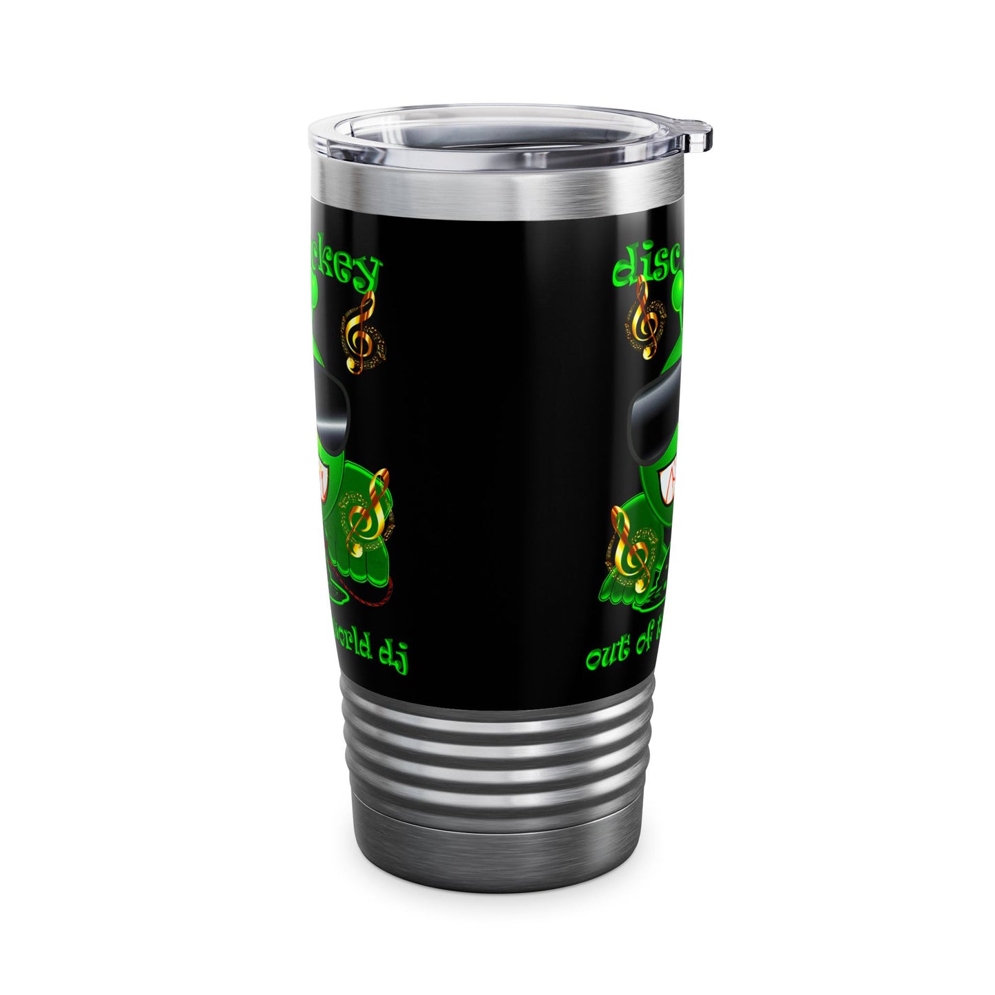disc jockey - Ringneck Tumbler, 20oz (black)