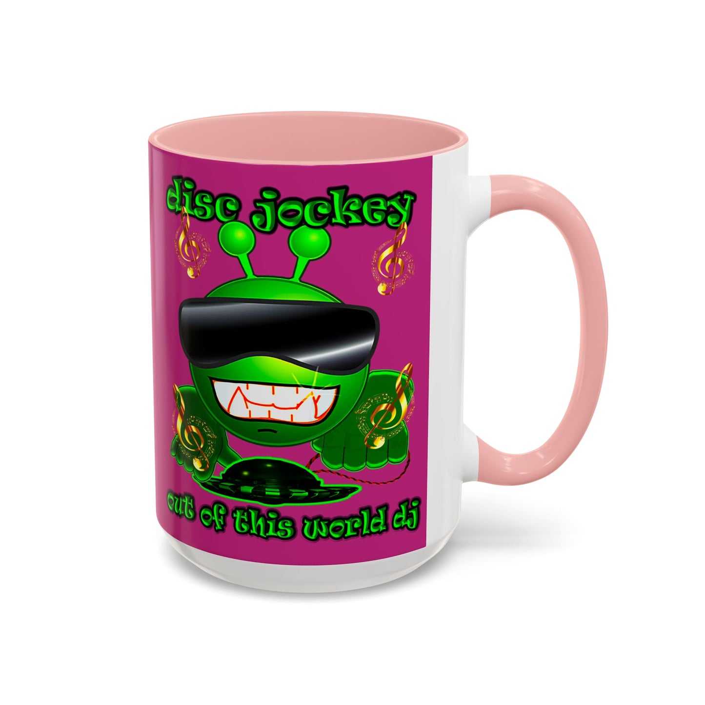disc jockey - Accent Mug (pink)