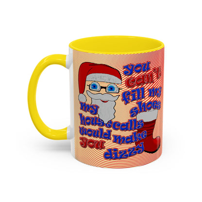 santa's shoes - Accent Mug (yellow-orange wave)