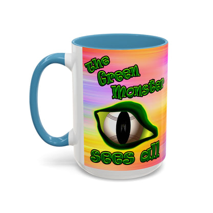 green monster - Accent Mug (color blur)