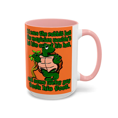 turtle race - Accent Mug (crusta)