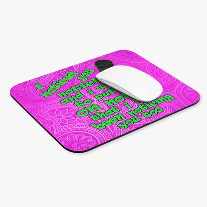 noticed you noticing - Mouse Pad (Rectangle) (pink swirl)