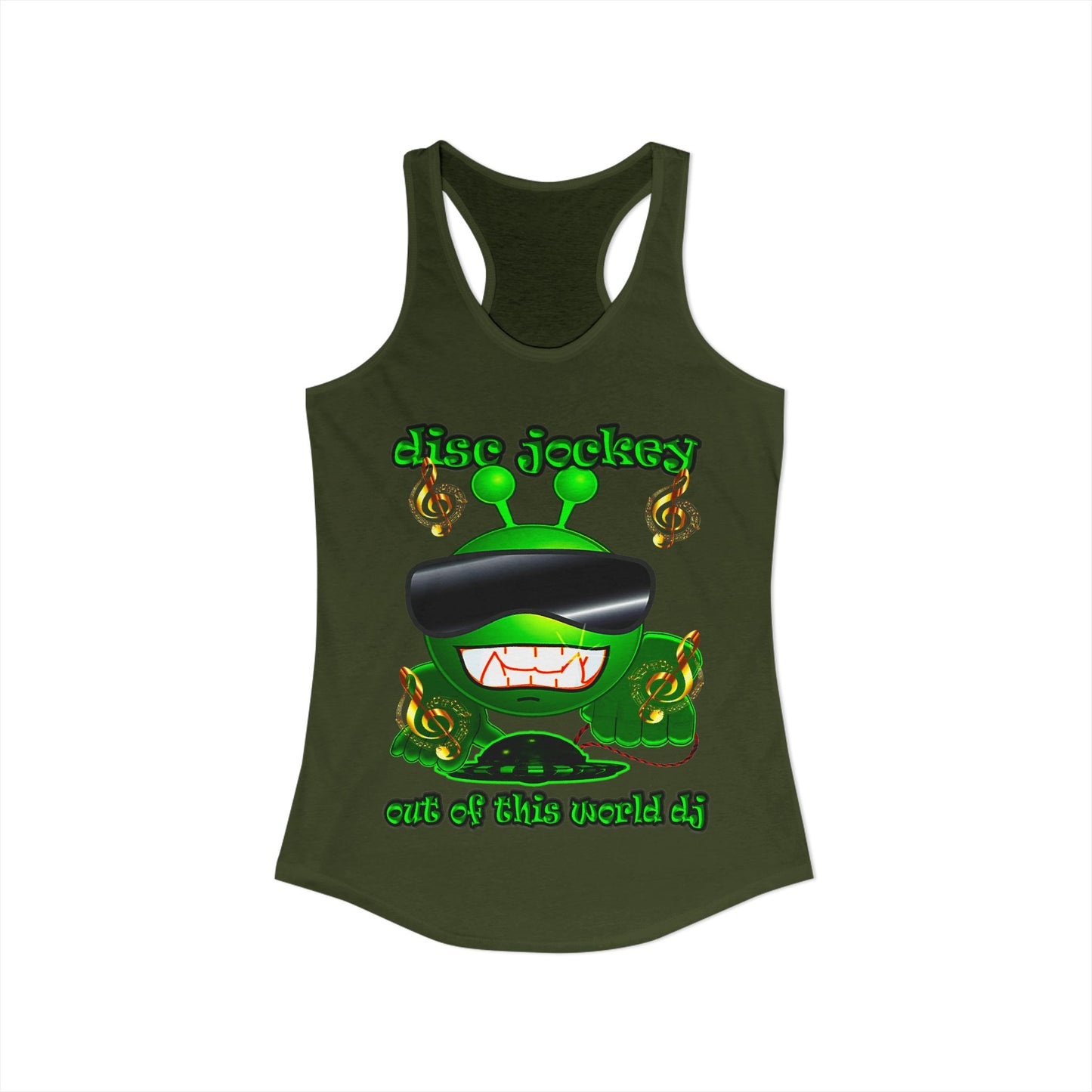 disc jockey - Women's Ideal Racerback Tank