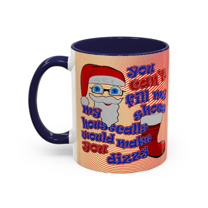 santa's shoes - Accent Mug (yellow-orange wave)