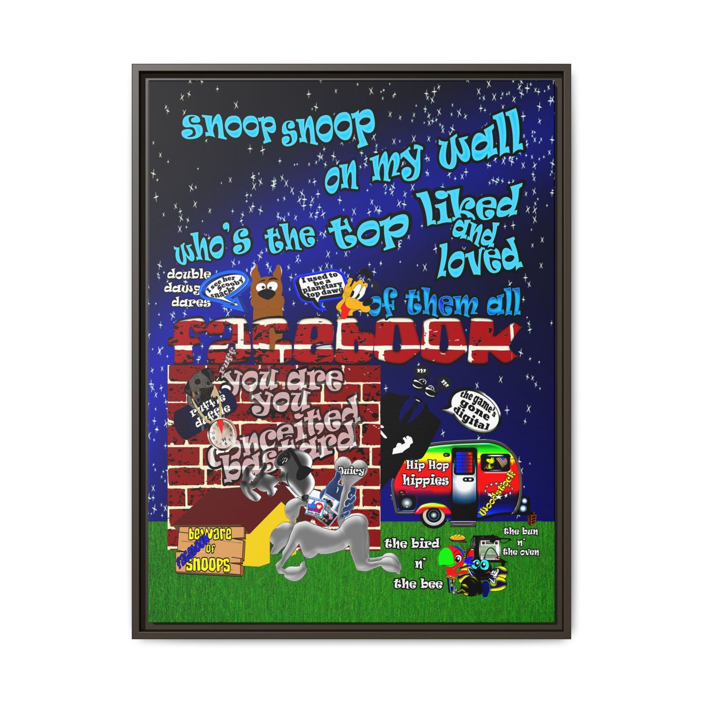snoops - framed canvas art