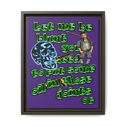 og - framed canvas art (purple)