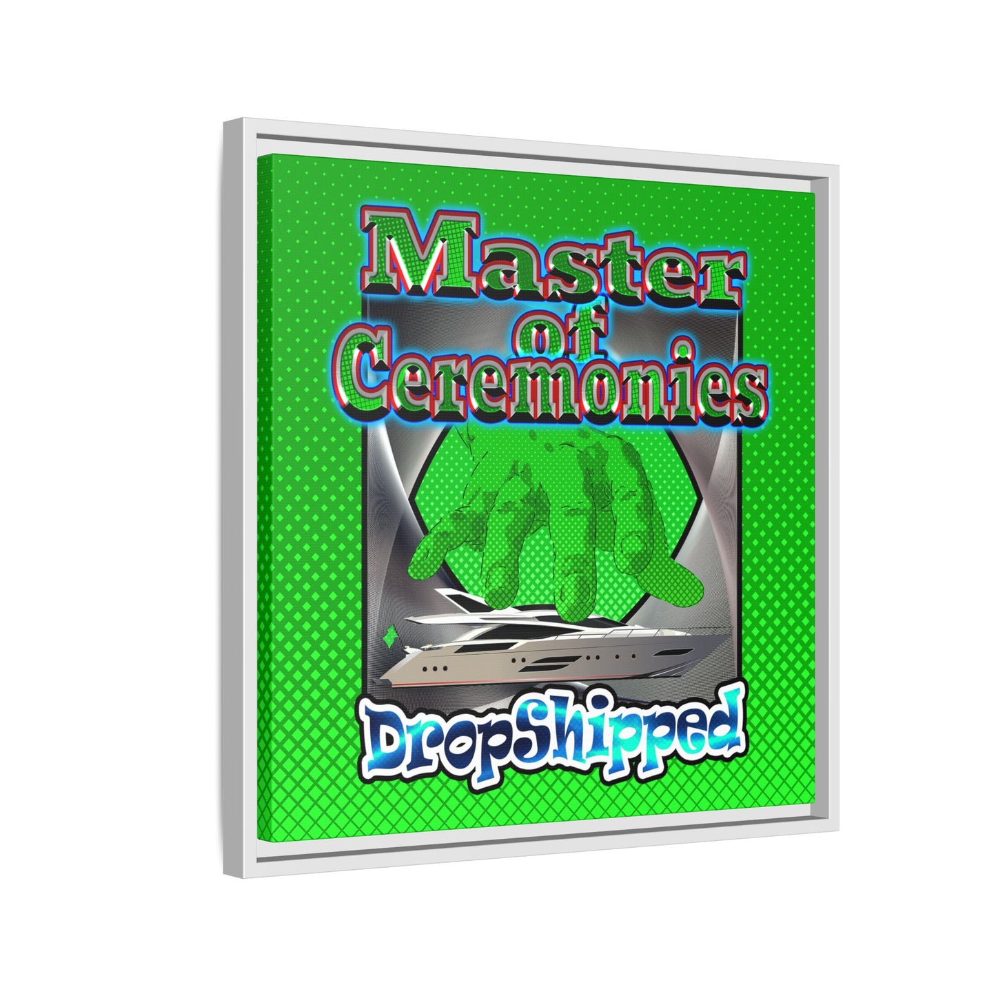 logo - framed canvas art (logo green)