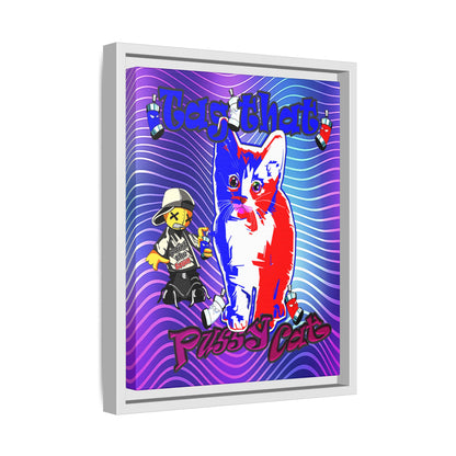 tag that - framed canvas art (purple wave)