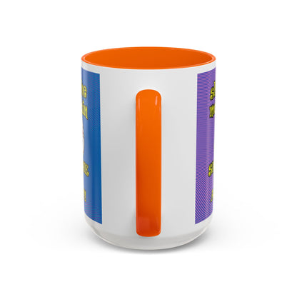 shoot the moon again - Accent Mug (light blue-purple wave)