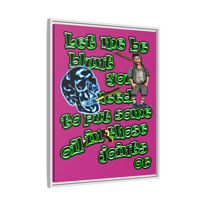 og - framed canvas art (pink)