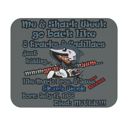 shark week - Mouse Pad (Rectangle) - (dark grey)