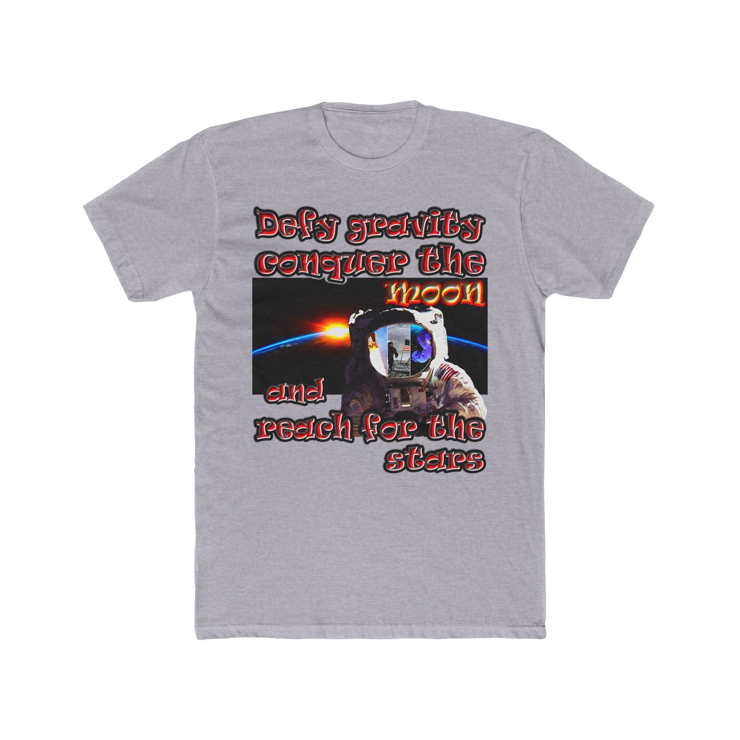 defy conquer reach - Men's Cotton Crew Tee