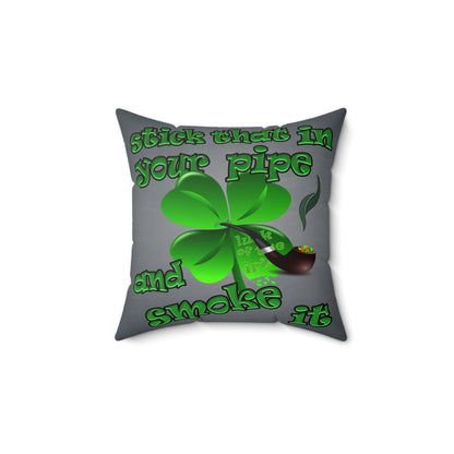 celtics logo - Spun Polyester Square Pillow - (grey-light grey)