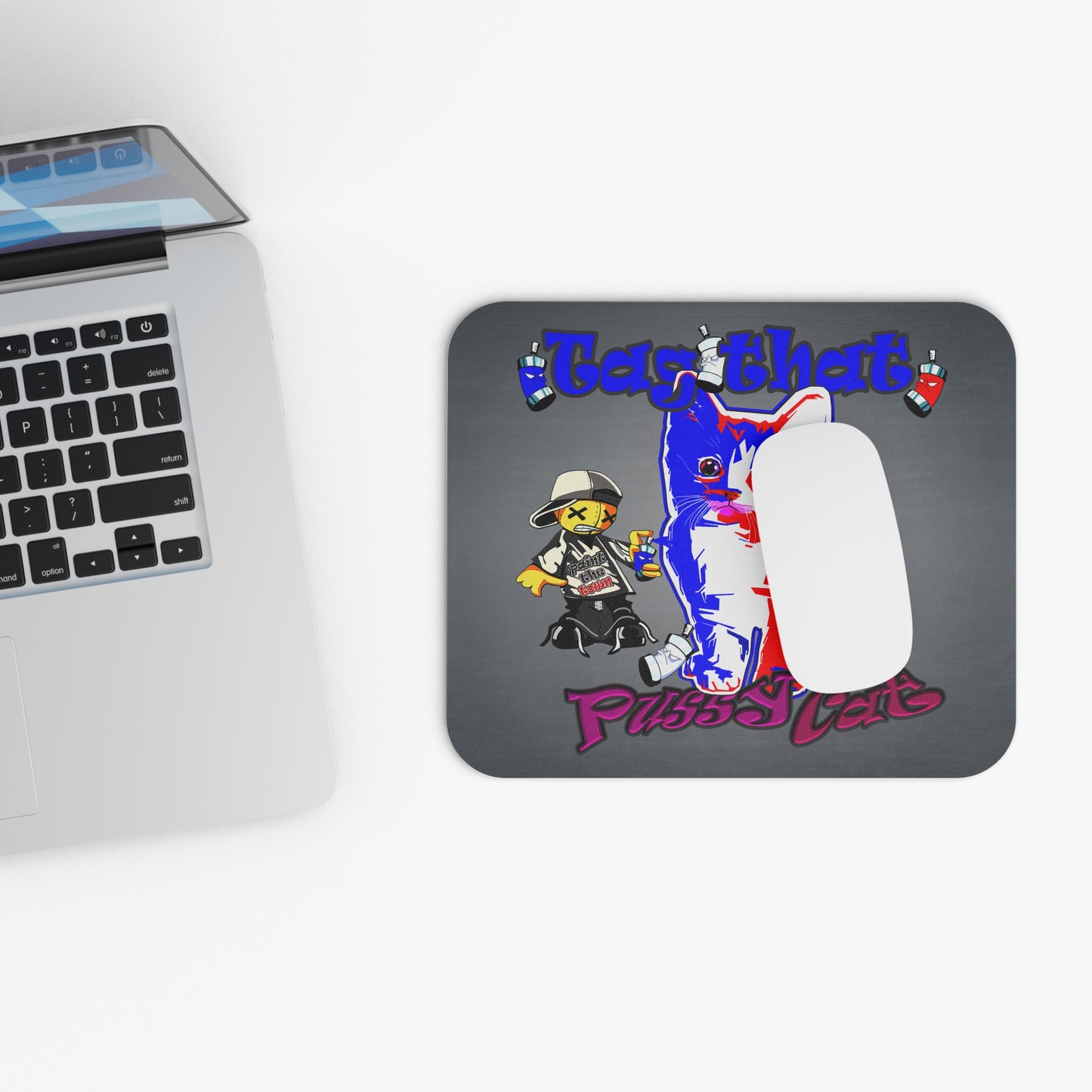 tag that - Mouse Pad (Rectangle) (grey-light grey)