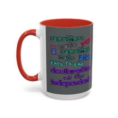 declaration of the independents - Accent Mug (dark grey)