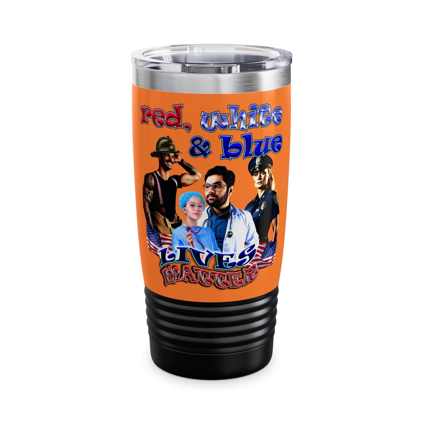 rw&b lives matter - Ringneck Tumbler, 20oz (crusta)