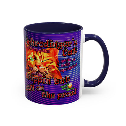 schrodinger's cat - Accent Mug (purple wave)
