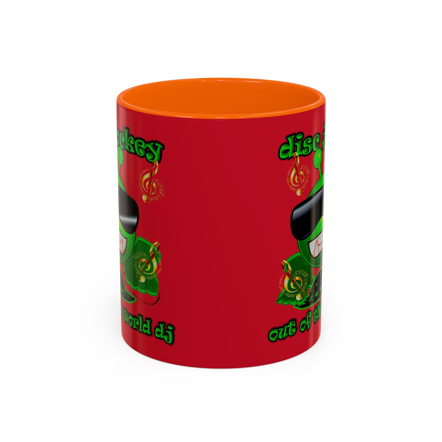 disc jockey - Accent Mug (dark red)