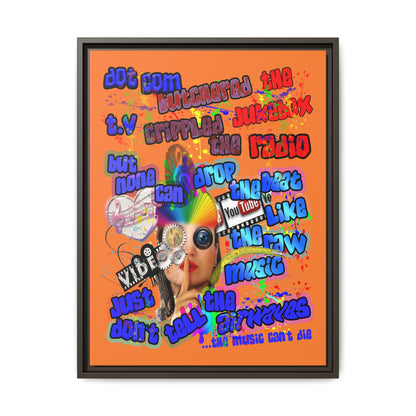 drop the beat - framed canvas art (crusta)